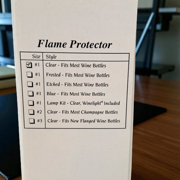 NEW Vintage Concepts Flame Protector Clear Glass Winelight Flame Protector - Picture 4 of 7
